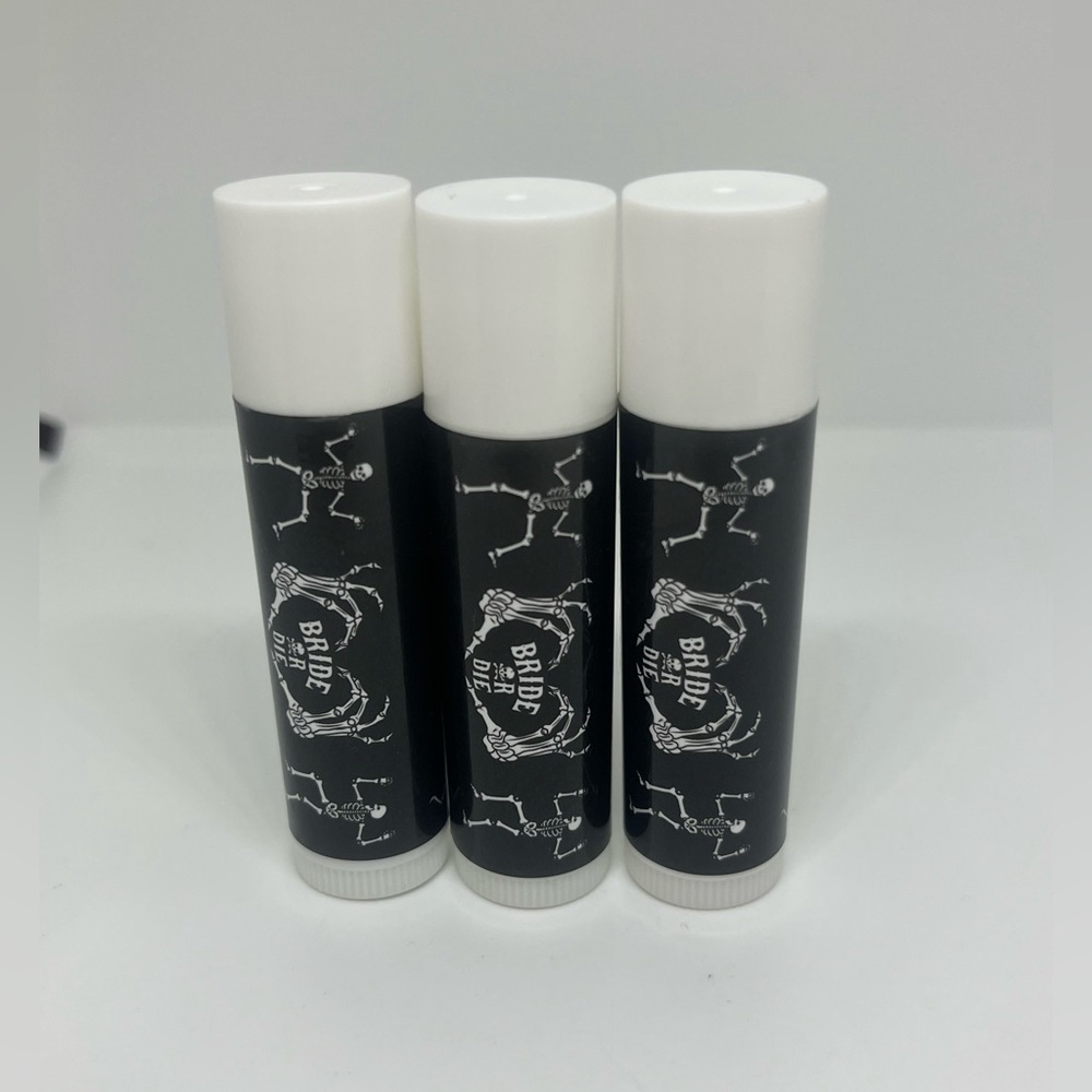 Lip Balm Bride‎ or Die Till Death Gothic Spooky w/Beeswax, Vitamin E At $8 Each